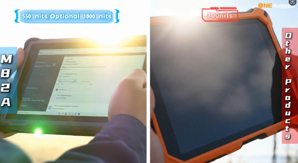 Con Brillo 550 nits, the M82A offers outstYing visibility under direct sunlight