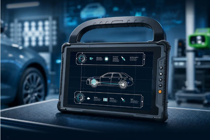 heavy-duty Ordenador montado en el vehículo, Estos dispositivos de nivel empresarial proporcionan la potencia de procesamiento para ejecutar el software OEM de forma nativa mientras sobreviven al estrés mecánico severo del taller moderno.