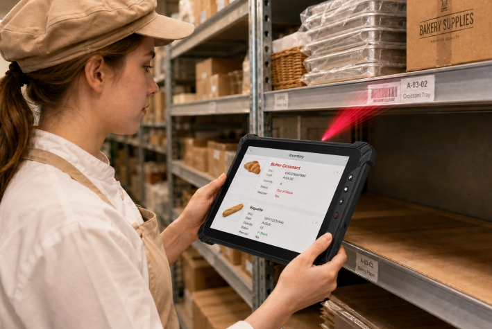 EM-I17J Emdoor, Un servicio pesado de 10,1 pulgadas Tableta rugosa de Windows, Automatiza el inventario de la tienda, conecta directamente al personal de primera línea con los sistemas centrales de adquisición de ERP y reduce drásticamente los riesgos de stock.