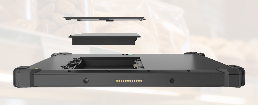  tablet integrates a high-performance professional Escáner de código de barras 2D Módulo óptico que lee sin esfuerzo los códigos de barras estándar 1D así como los códigos 2D densos de QR, incluso en superficies reflexivas o empaquetado dañado.