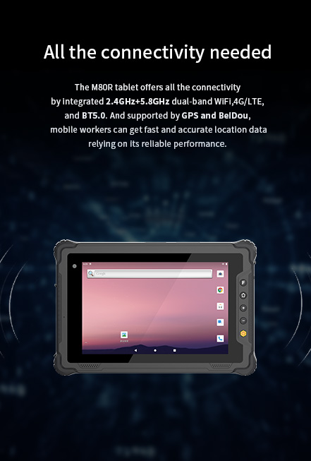 M80R dual-band WiFi industrial Android PC field terminal connectivity