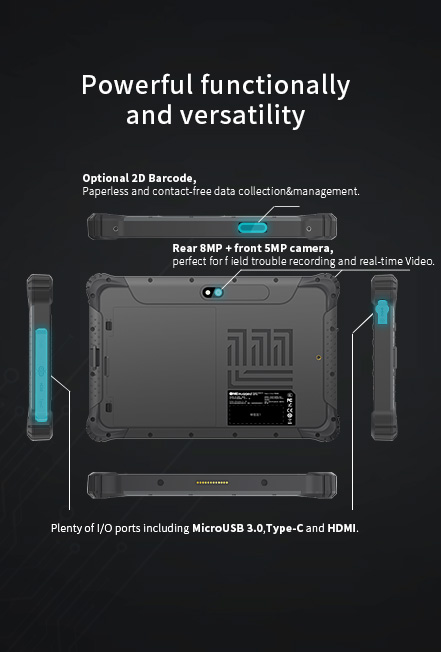 M80R 8MP rear camera industrial field PC versatile ports