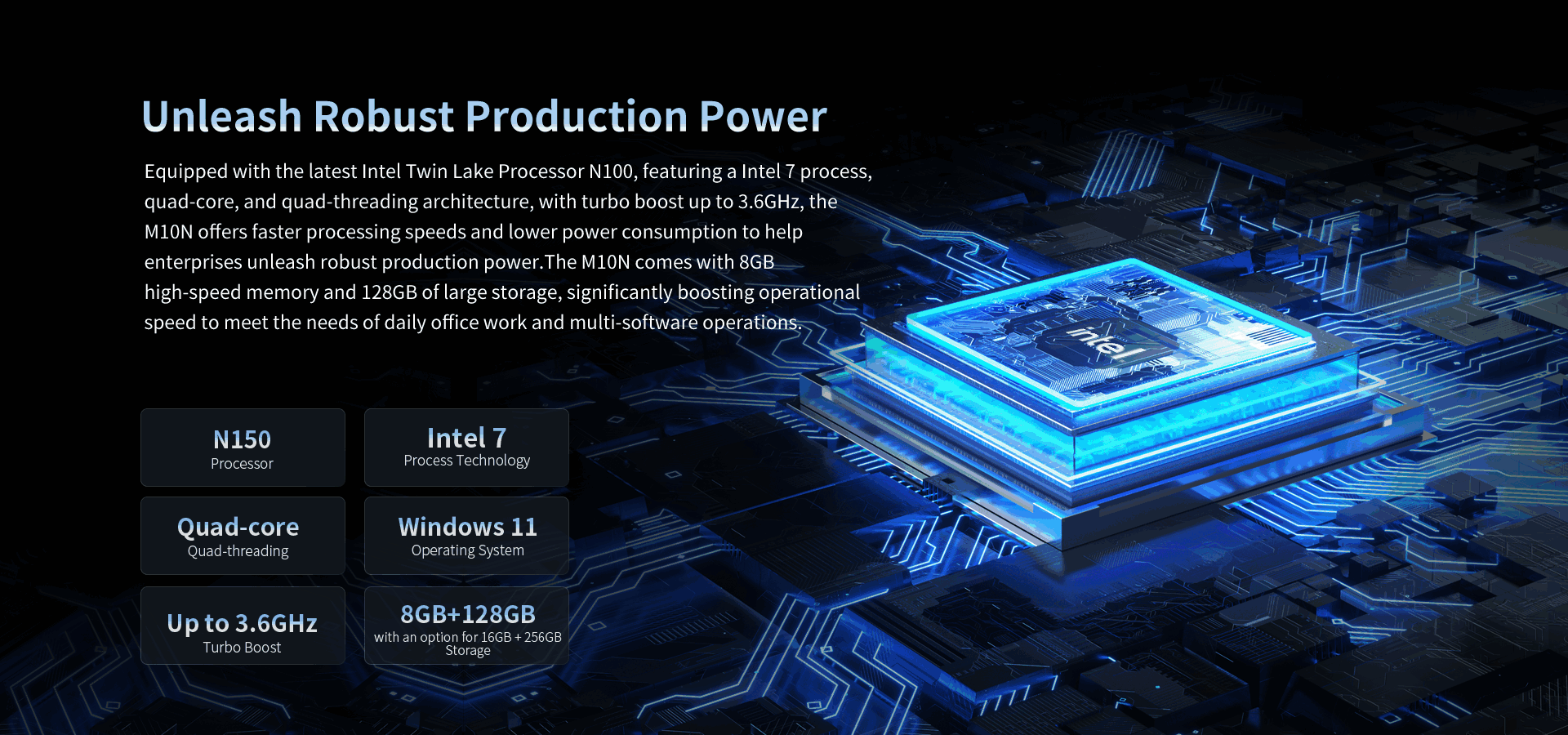 Equipped with the latest intel Twin Lake Processor N150