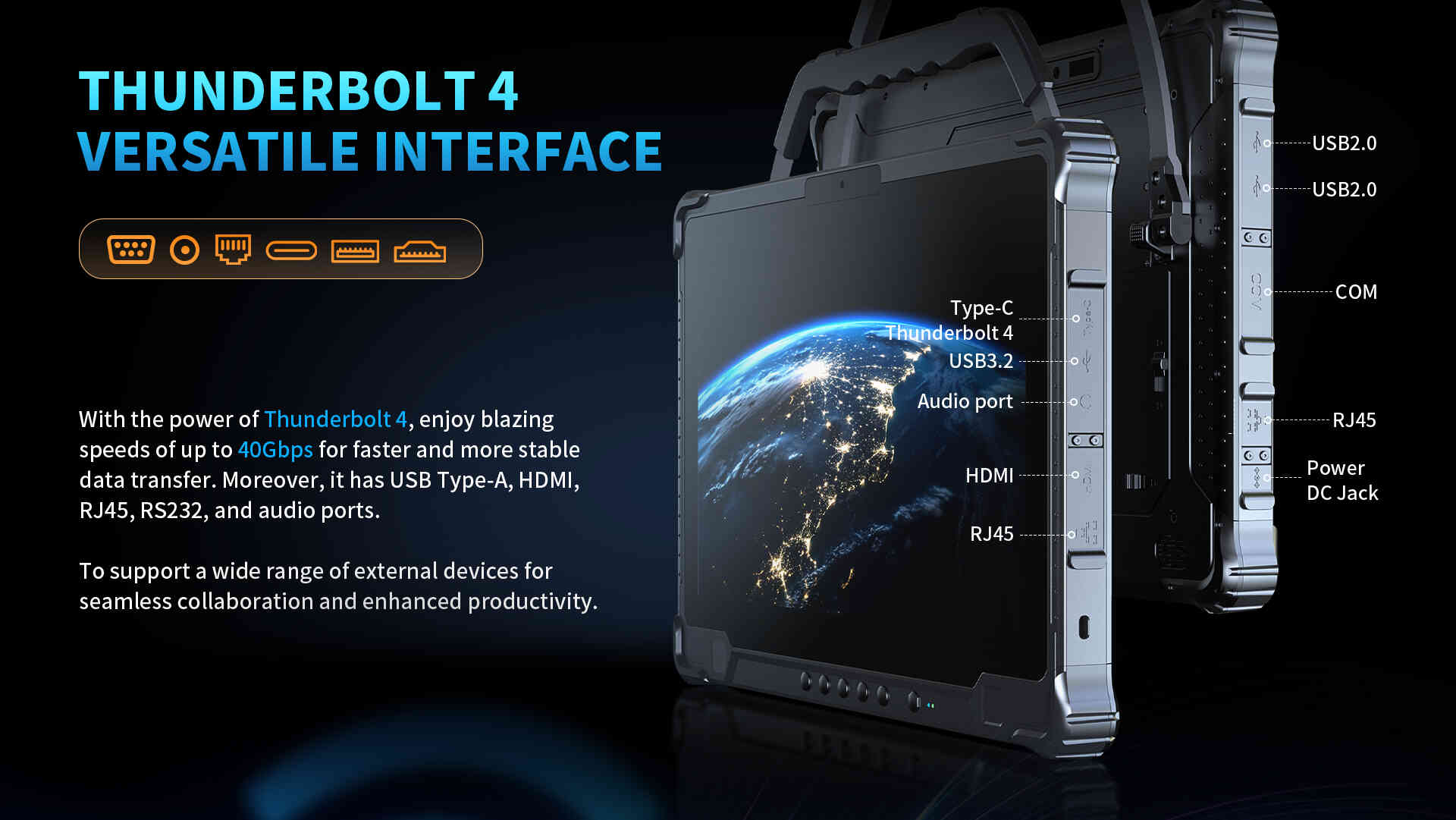 THUNDERBOLT 4VERSATILEINTERFACE