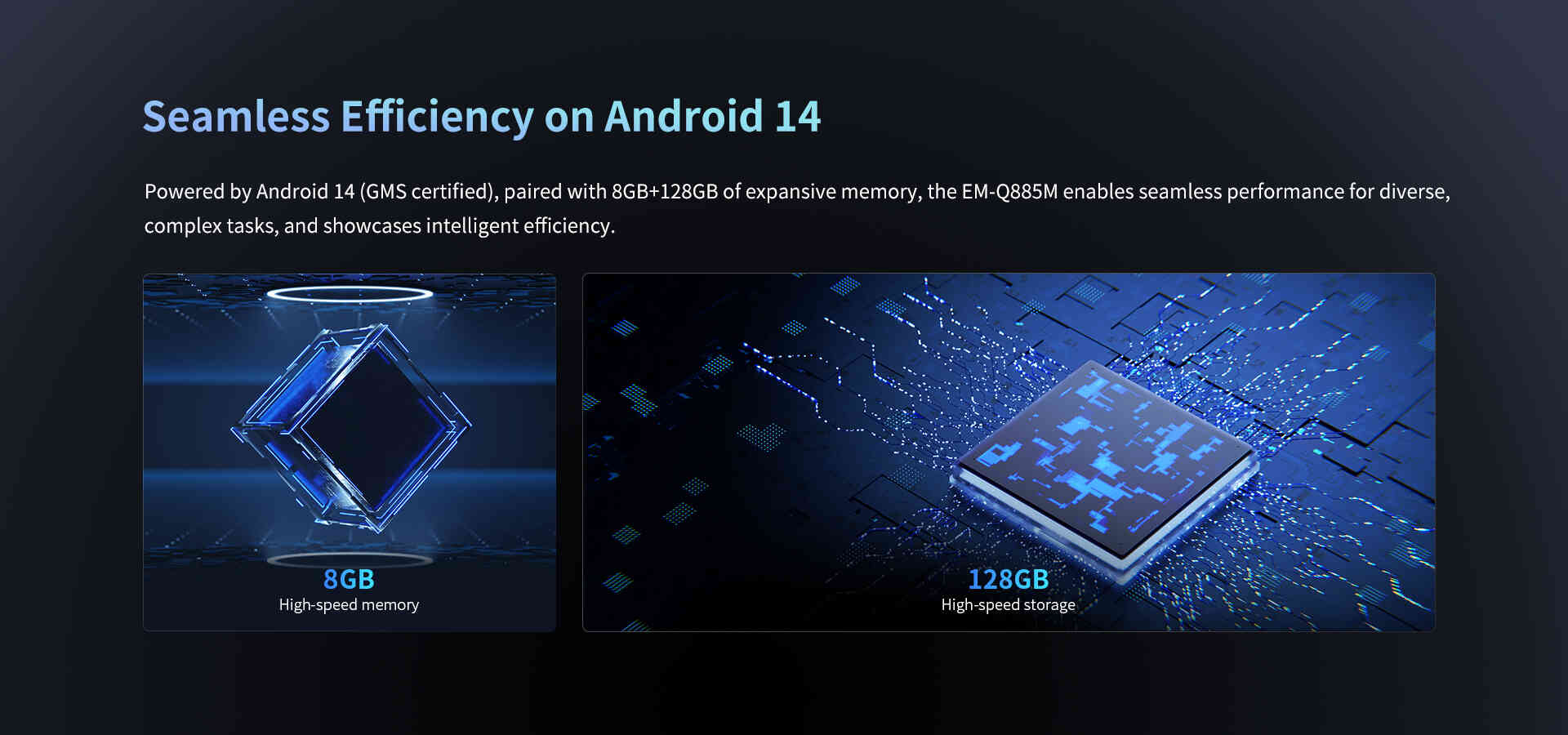 Android 14 GMS-Certified EM-0885M: 8GB+128GB Memory for Seamless