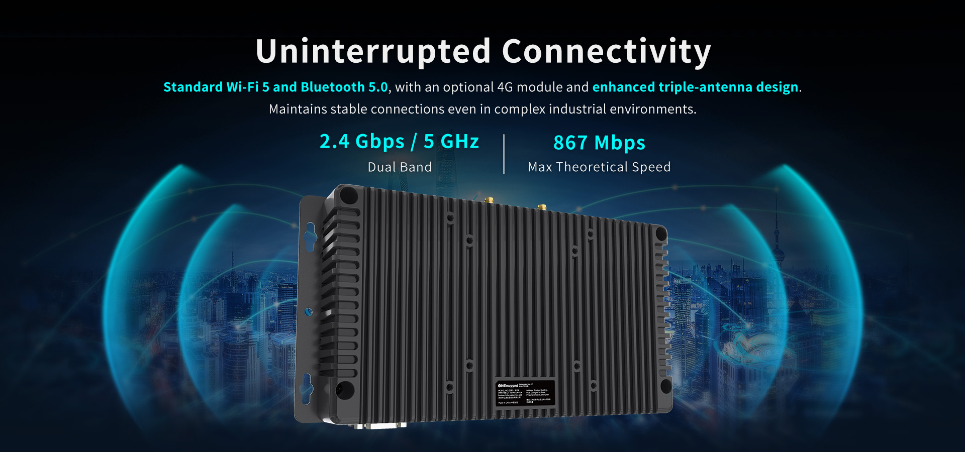 embedded box pc with wi-fi 5